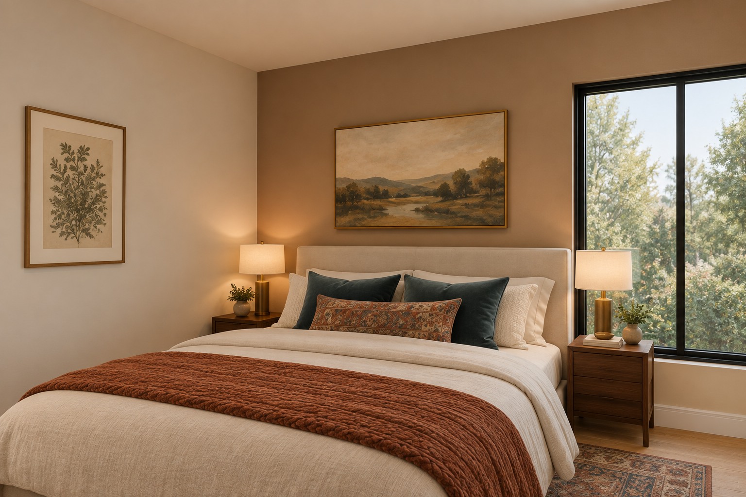 Bedroom two: quiet north-facing retreat