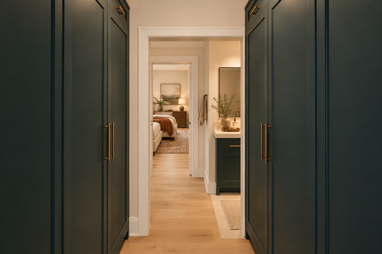 Closet looking back to the bathroom