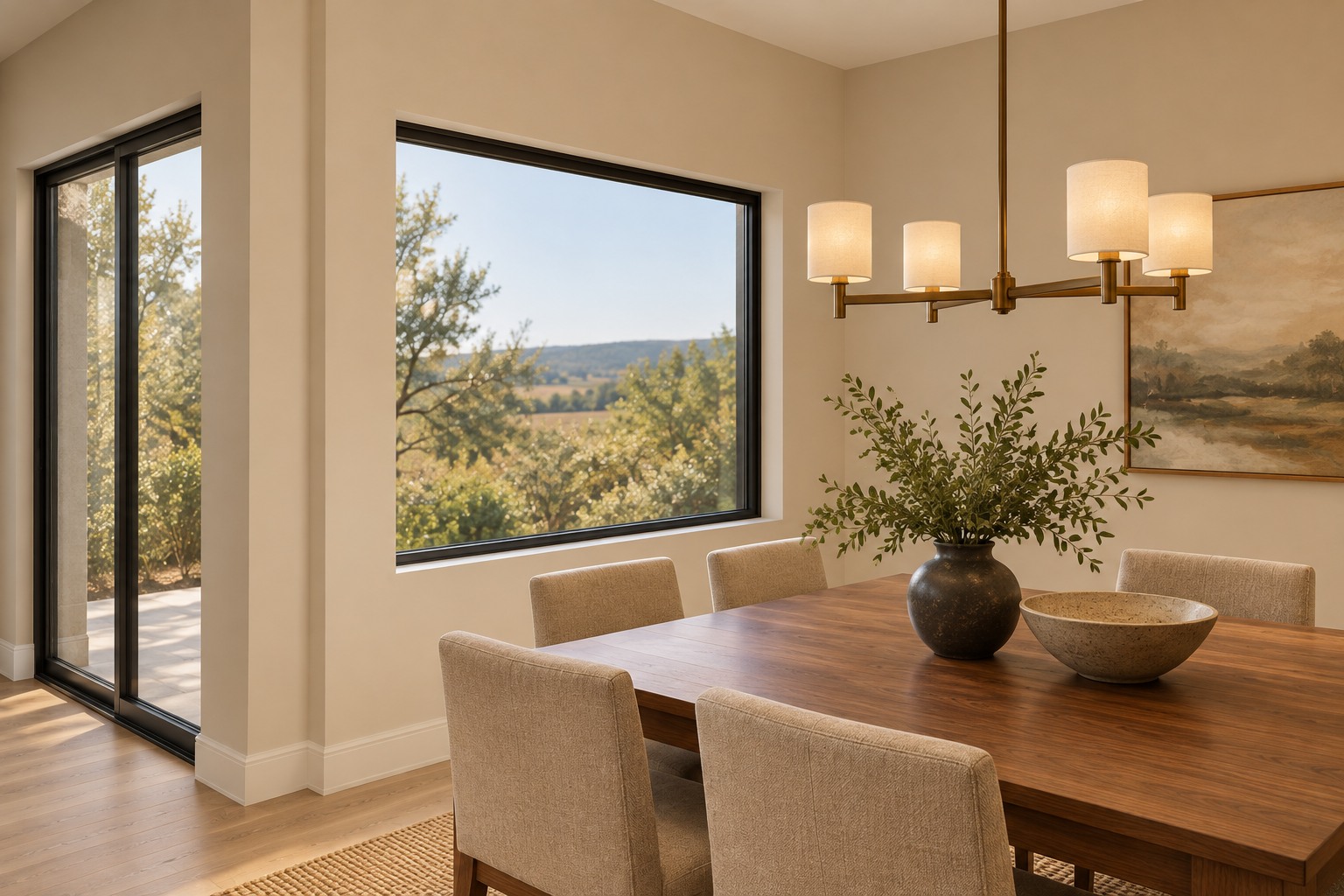 Dining room and new picture window
