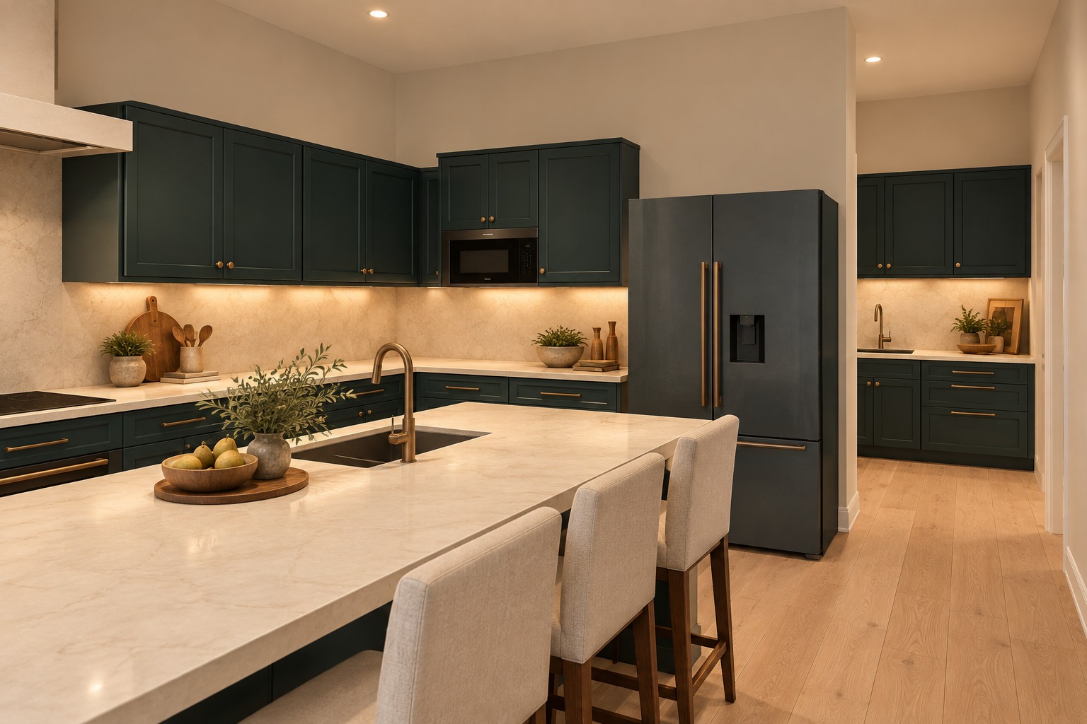 Kitchen appliances and pantry connection