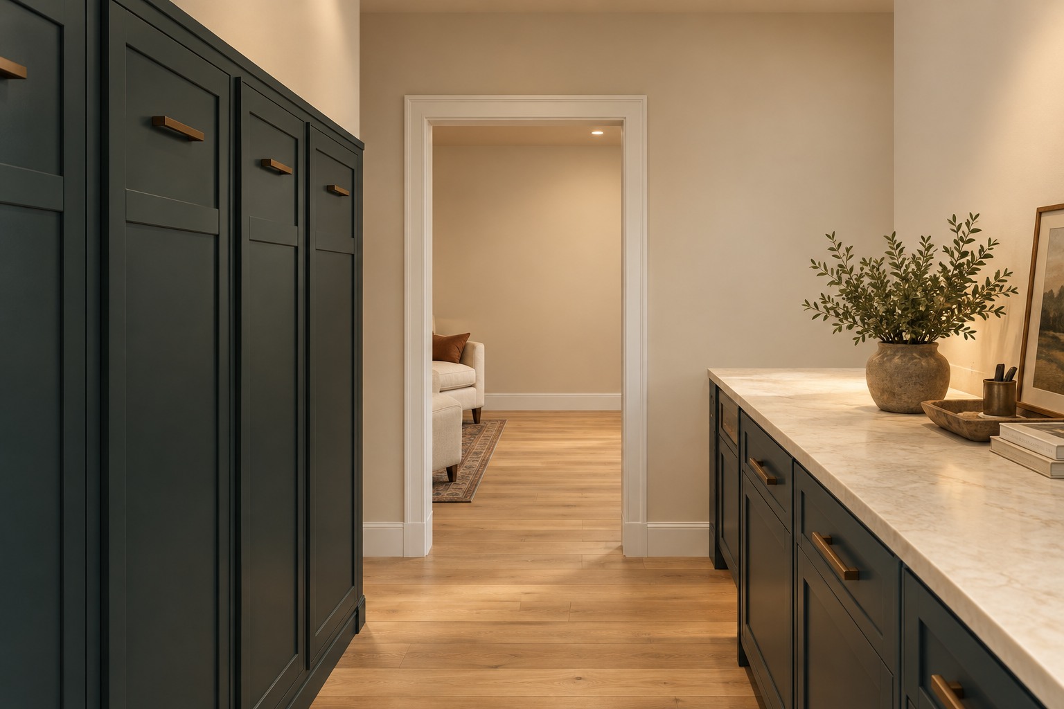 Pantry toward the music room
