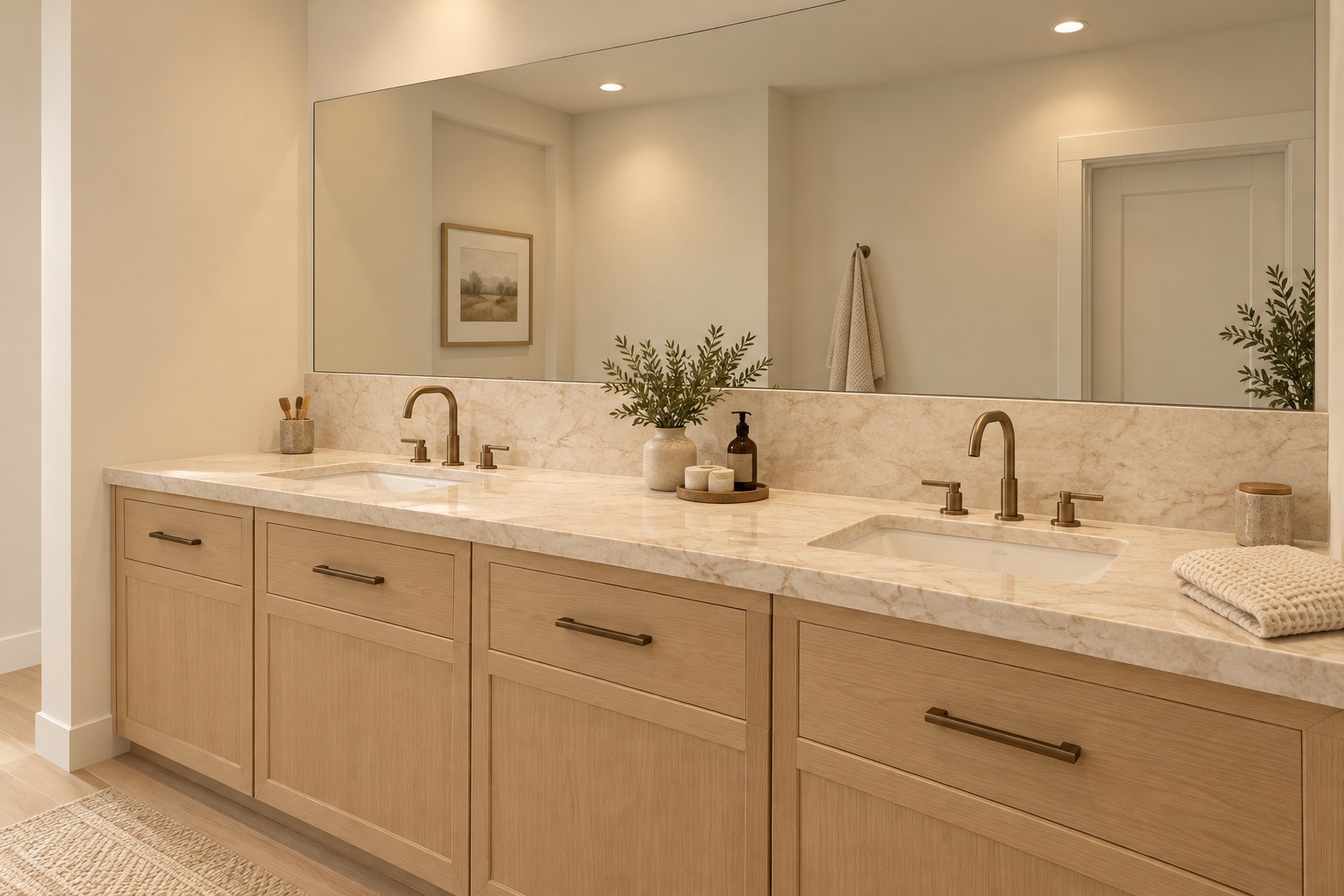 The 8-foot-3 double vanity