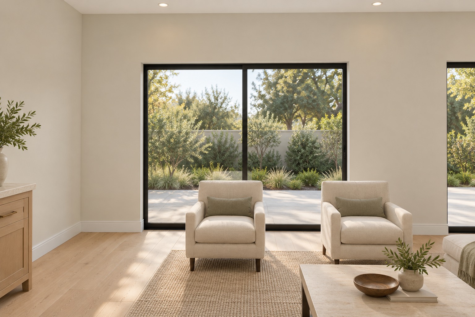 Living room toward the patio