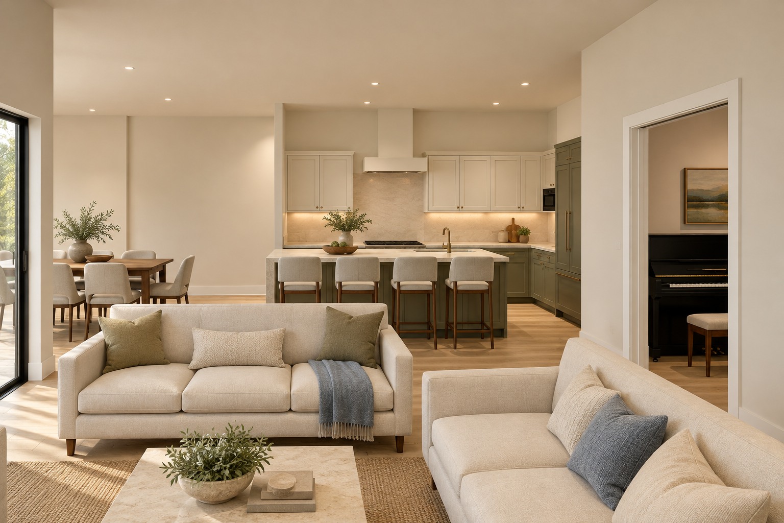 Olive & Walnut living room